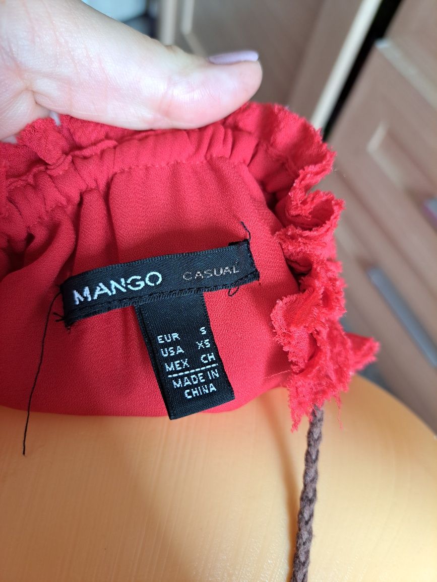 Mango czerwona trapezowa sukienka mini S 36