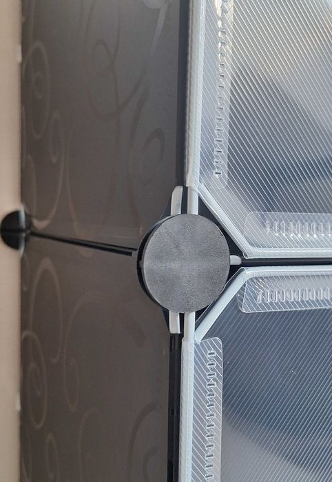 N O W A 2 sztuki Loft lekka modułowa czarna szafka na buty regał półki