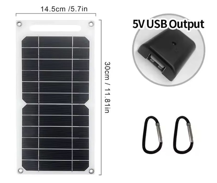 Сонячна панель PowerBank Solar Солнечная батарея USB портативная