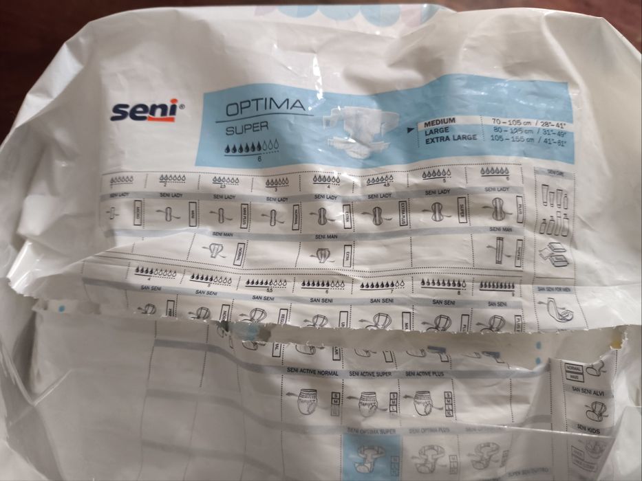 Seni Optima Super M 8 szt pieluchomajtki pieluchy dorosły