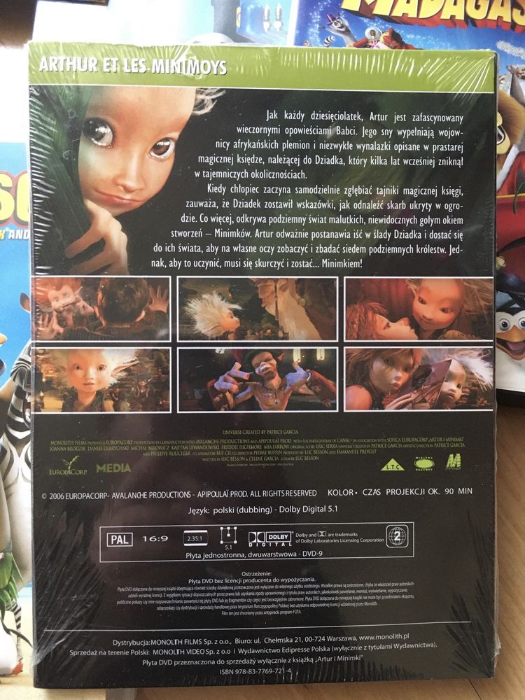 Bajki dvd Tomek i przyjaciele,Madagascar,Playmobil,Elmo i inne