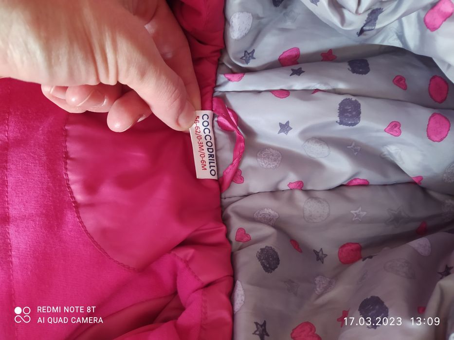 Kombinezon otulacz ocieplacz dla noworodka 56 62 Coccodrillo fotelik