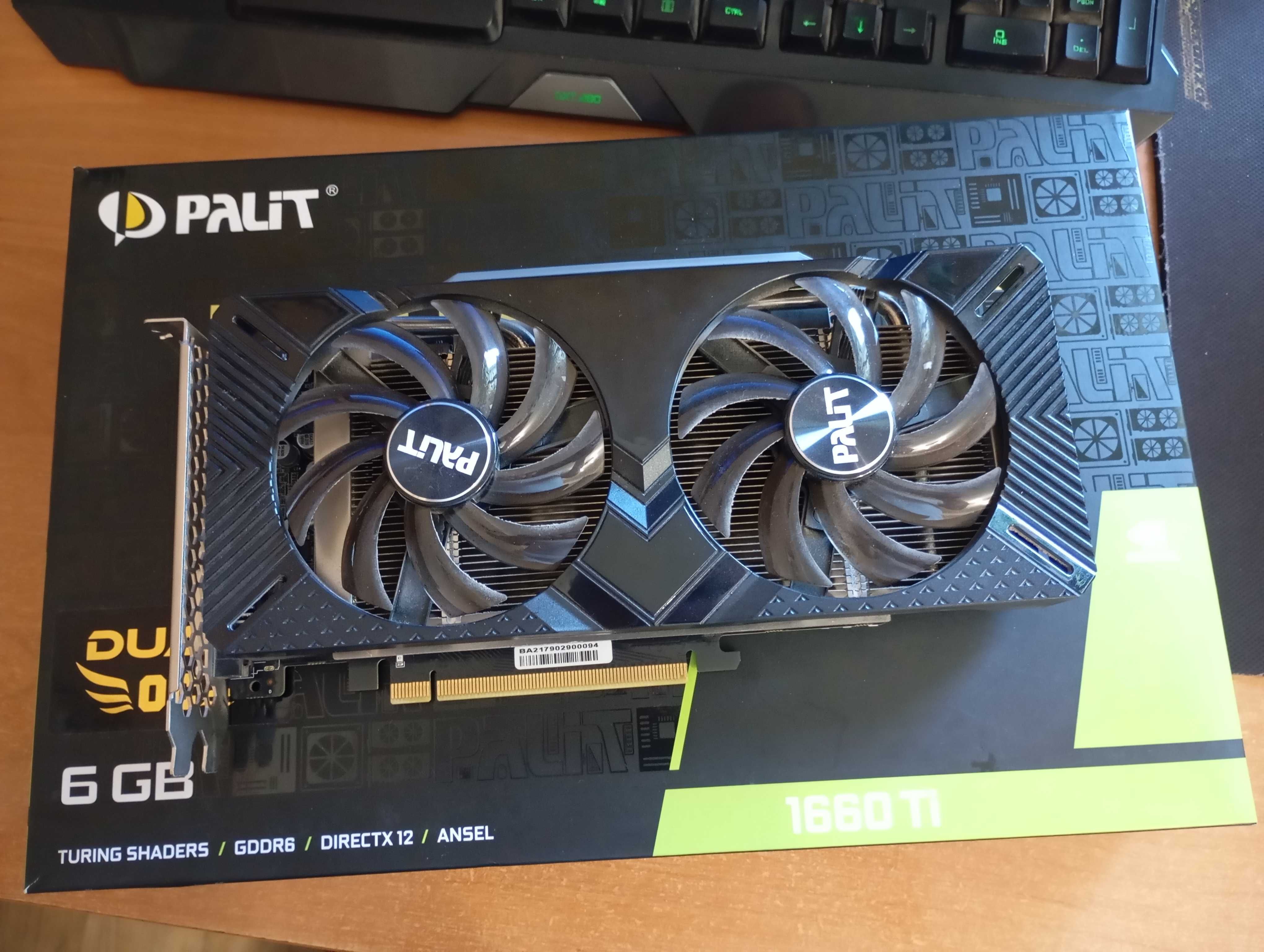 Видеокарта Palit GTX 1660 TI 6GB GDDR6 (с пломбой, коробкой и чеком)