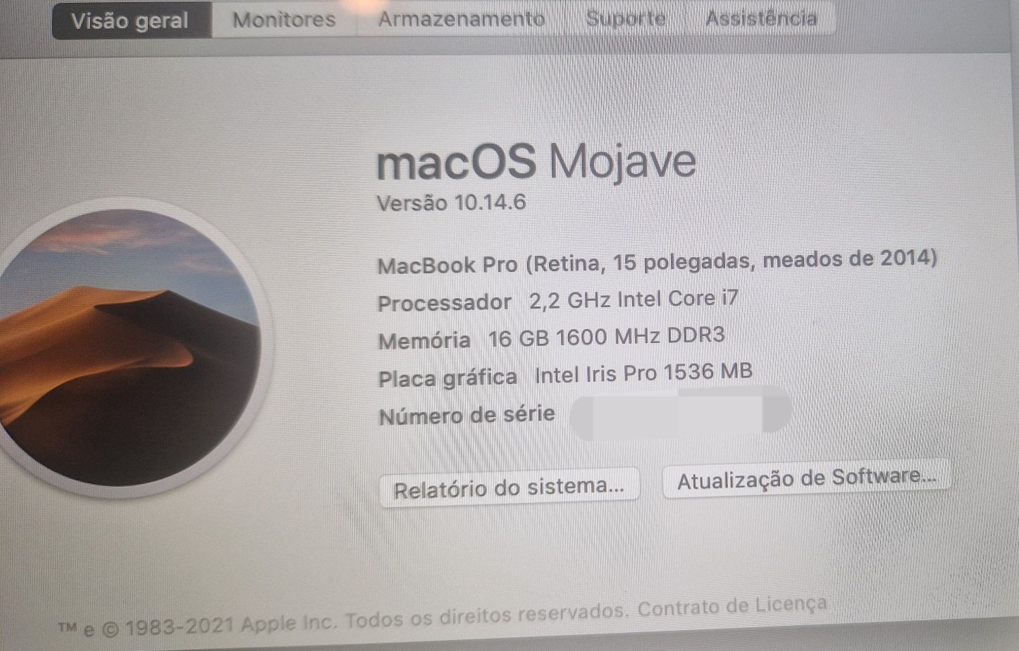 MacBook Pro 15" Retina (Mid 2014) – i7 2.2GHz / 16GB RAM
