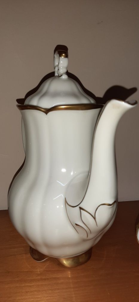Stara porcelana Echt Tuppack Tiefenfurt Parowa   dzbanek ecru