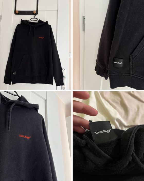 czarna bluza z kapturem Kamuflage S