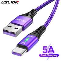 USB Туре С кабель для быстрой зарядки, 5 A, 1 M