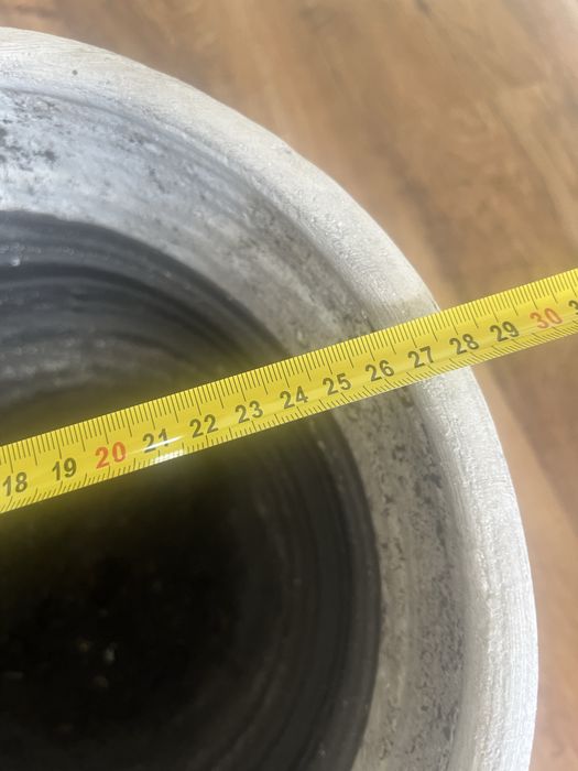 Donica szara z podstawką, nowoczesna ze splotem