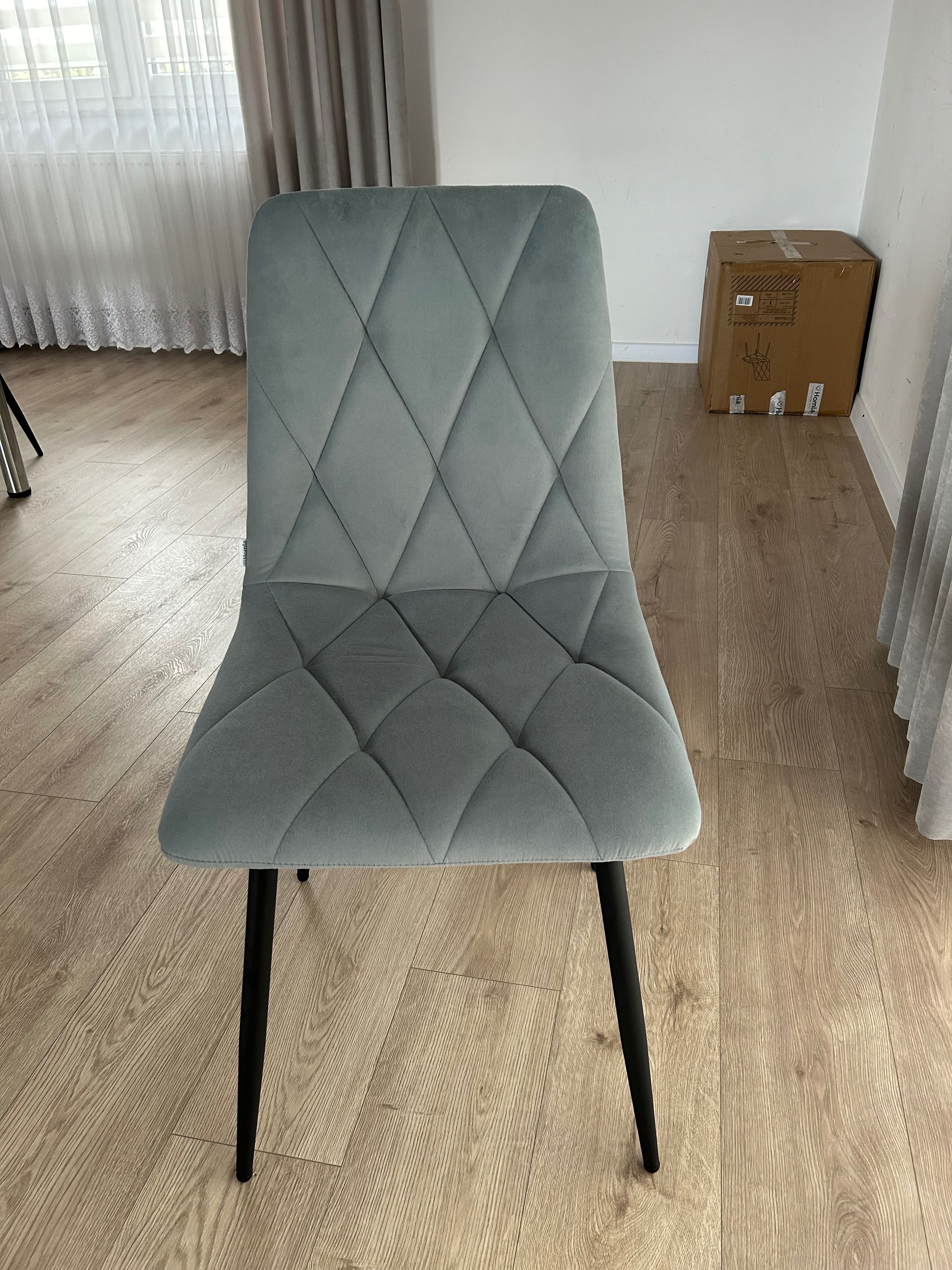 Krzesło tapicerowane, szare