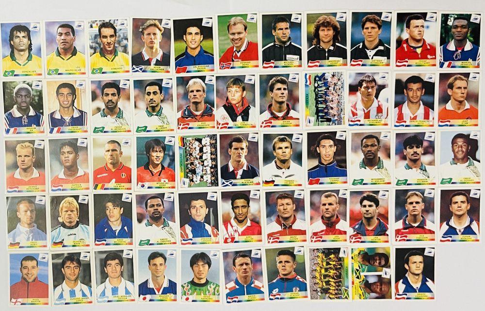 Стикеры Panini Чемпионат Мира 1998, Евро 1996, Евро 2000