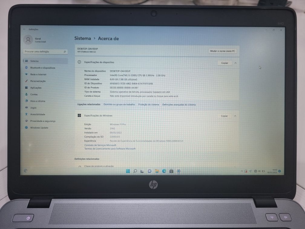 Portatil HP EliteBook i5