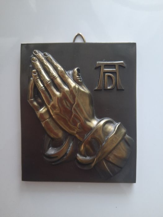 Вінтажний рел'єф з латуні (Молитовні руки Дюрера)