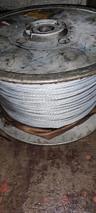 Lina stalowa cynkowana 5mm splot 6x7 z rdzeniem wlokiennym 2500m