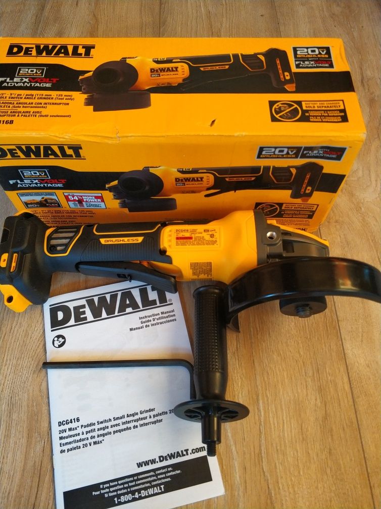 DeWALT аккумуляторная шлифмашинка  DCG416 ADVANTAGE FLEX VOLT болгарка