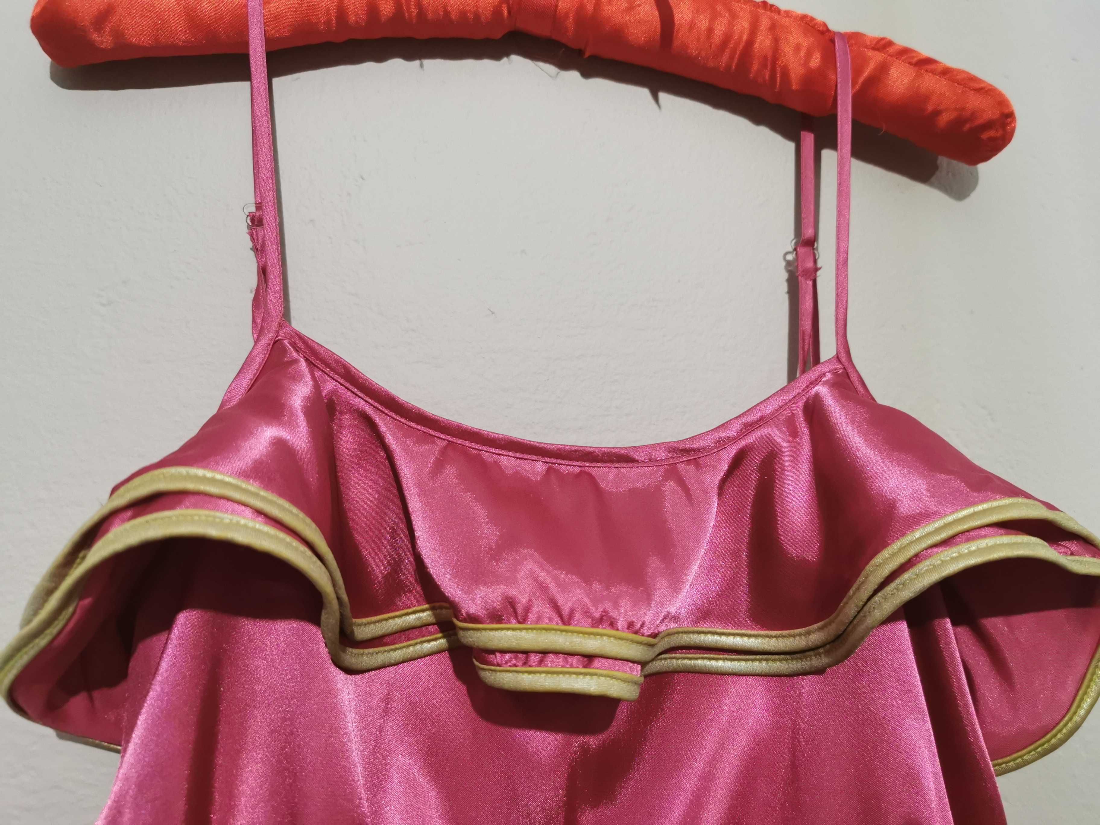 Bik bok sukienka S, EUR 36 różowa, z falbaną, falbanka