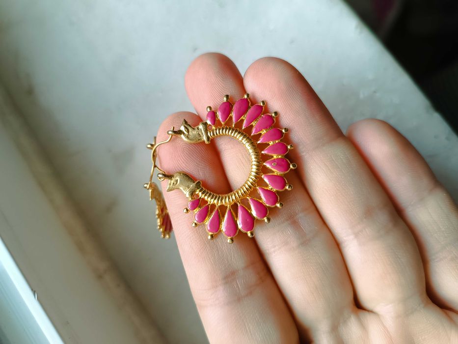 Brincos de prata dourada