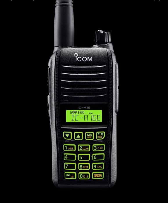 Icom IC-A16E radiotelefon lotniczy ręczny 8.33/25kHz, IP 67, moc 6W