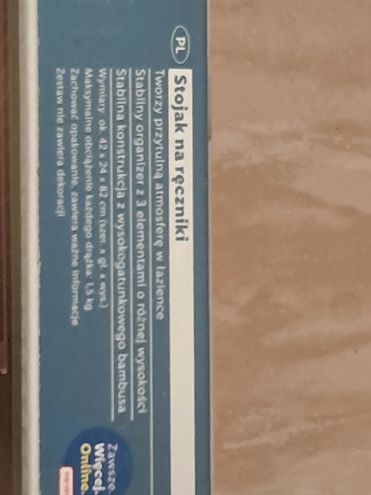 Bambusowy stojak wieszak na ręczniki