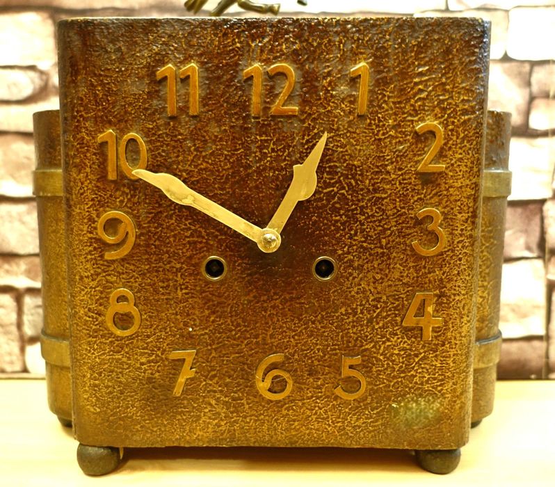 Stary, niespotykany ,zegar kominkowy-gabinetowy H.A.U