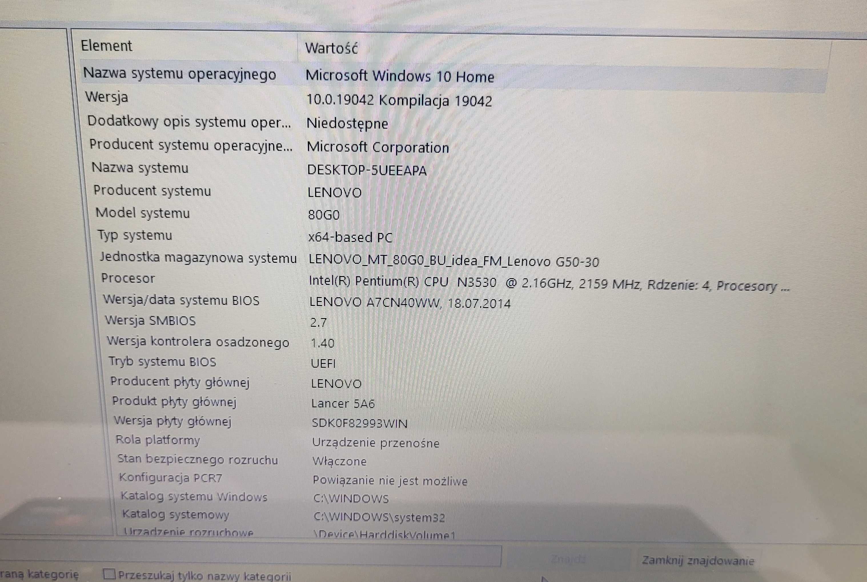 Laptop Lenovo G50-30