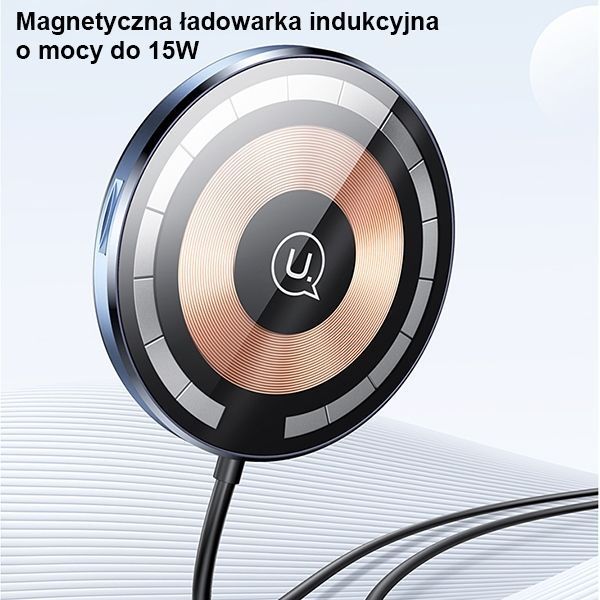USAMS Uchwyt Indukcyjny do Samochodu z Magnesem 15W - CD164DZ02