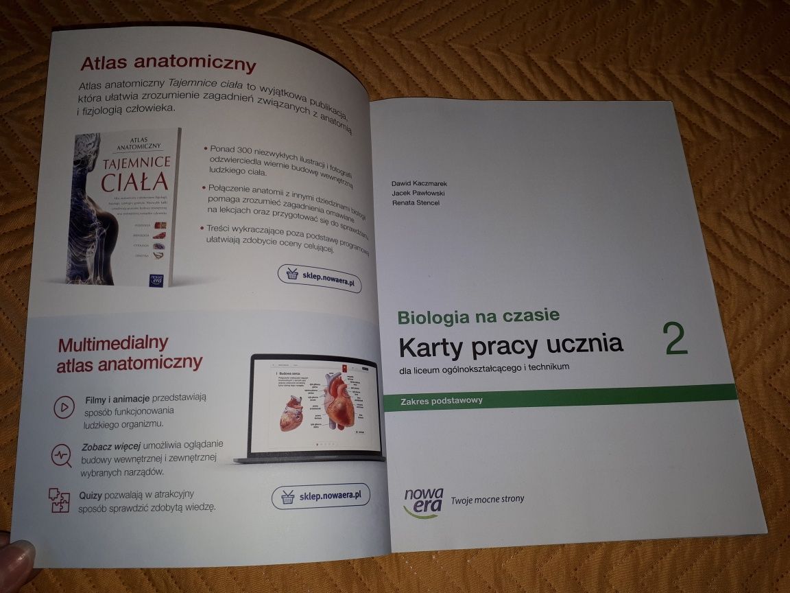 Biologia na czasie 2 Karty pracy ucznia liceum technikum zakres podst.