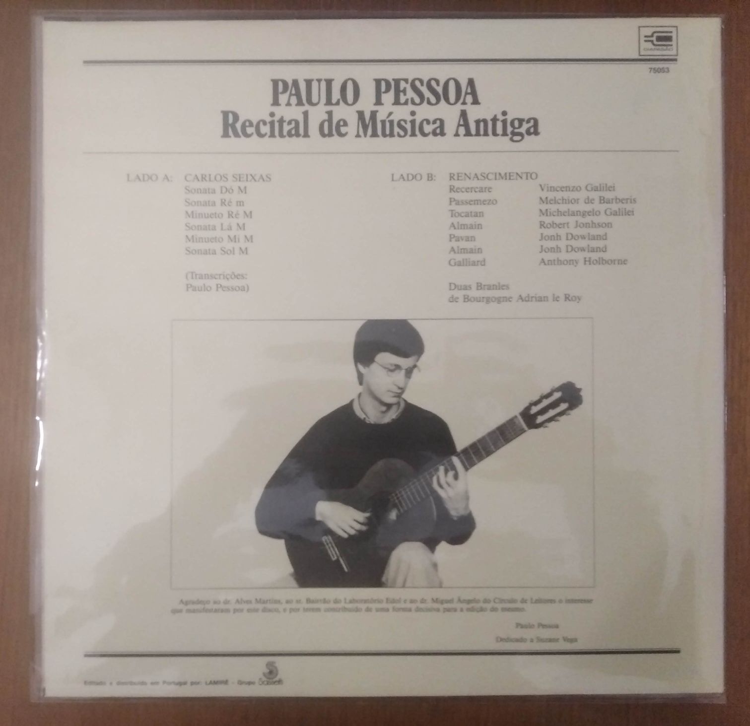 Paulo Pessoa disco de vinil "Recital de música antiga".