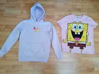 Spongebob Patryk bluza S Patryk h&m, t-shirt Spongebob Cropp M