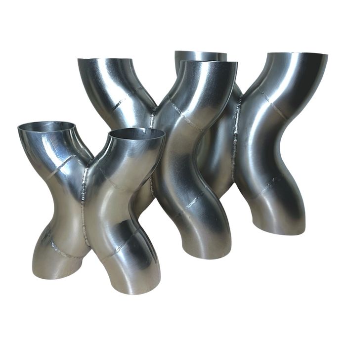 X-pipe нержавійка AISI 304, поєднувач двох «гілок» вихлопу у формі Х