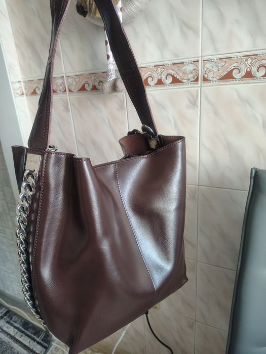 Шкіряний шопер сумка