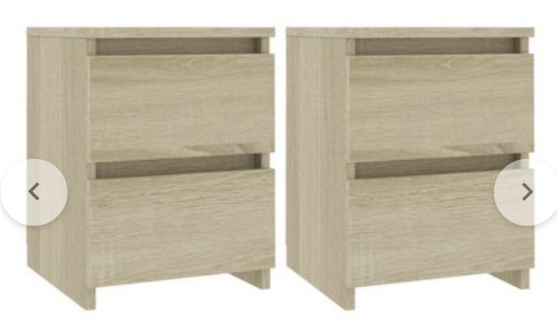 Cama com colchão, Mesas de Cabeceira e Cómoda