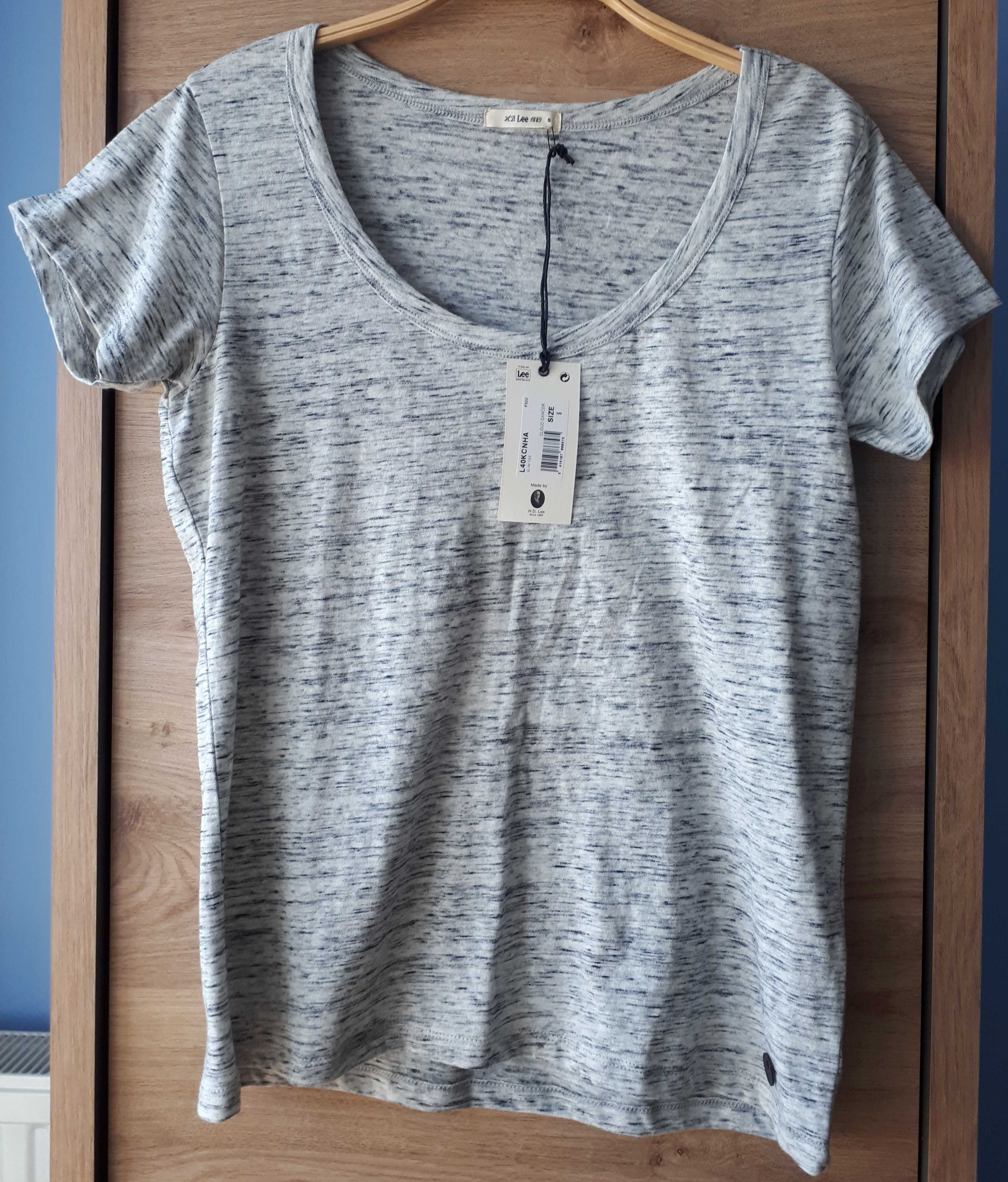 Koszulka Lee T-shirt damski nowy rozmiar S szary z metką