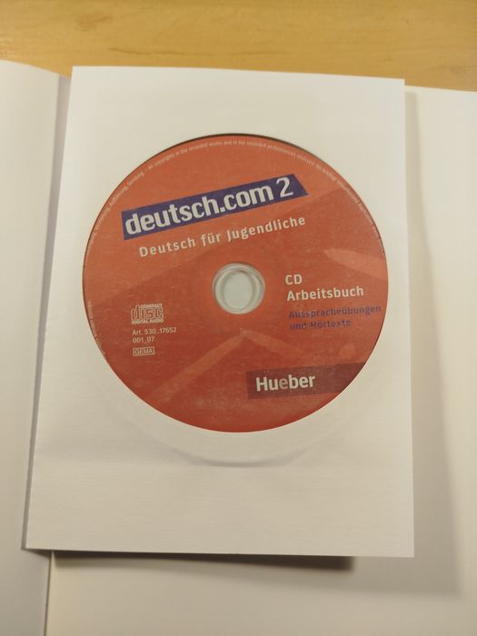 Deutsch.com 2 , Arbeitsbuch + Kursbuch + CD / підручник+зошит комплект