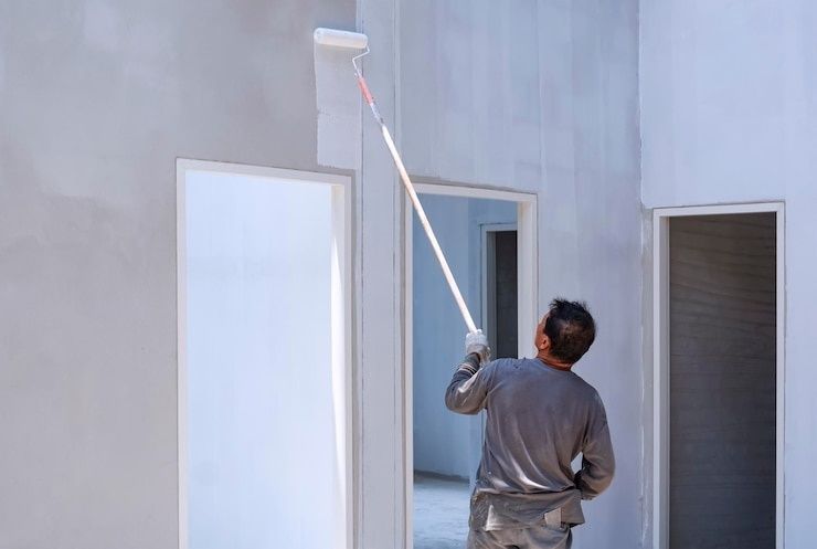 Pinturas e aplicação de papel parede