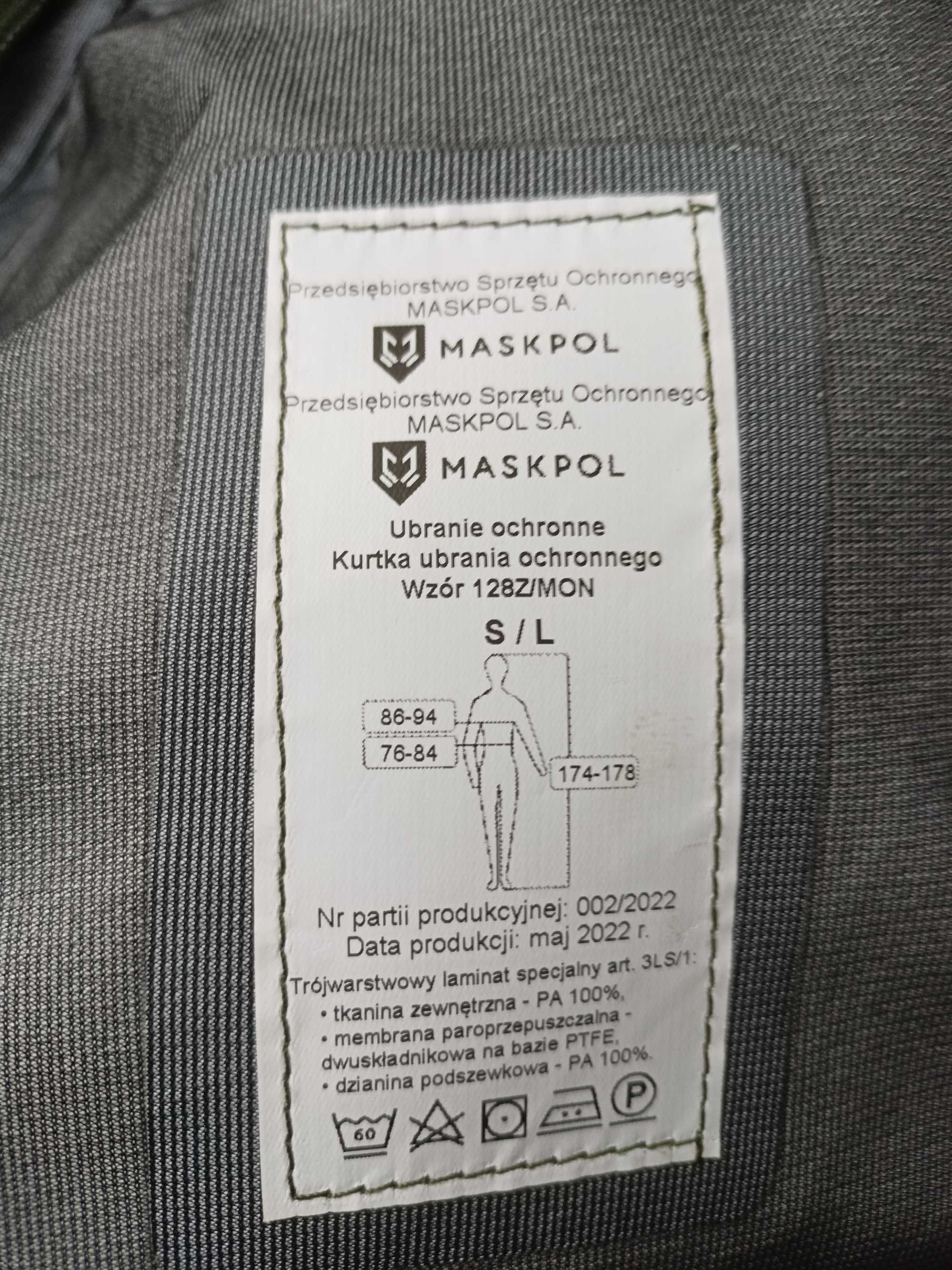 Ubranie ochronne wzór 128Z/MON goreteks gore-tex rozmiar S/L