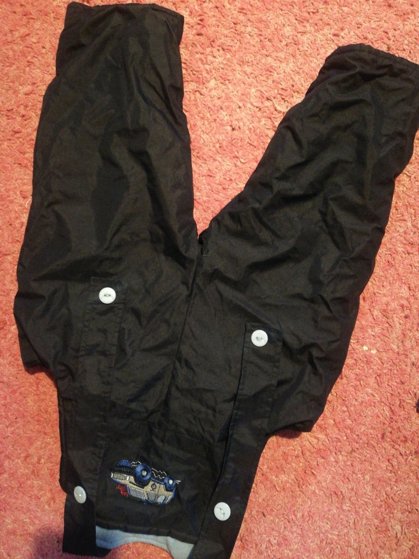 Spodnie zimowe narciarskie 92cm granatowe