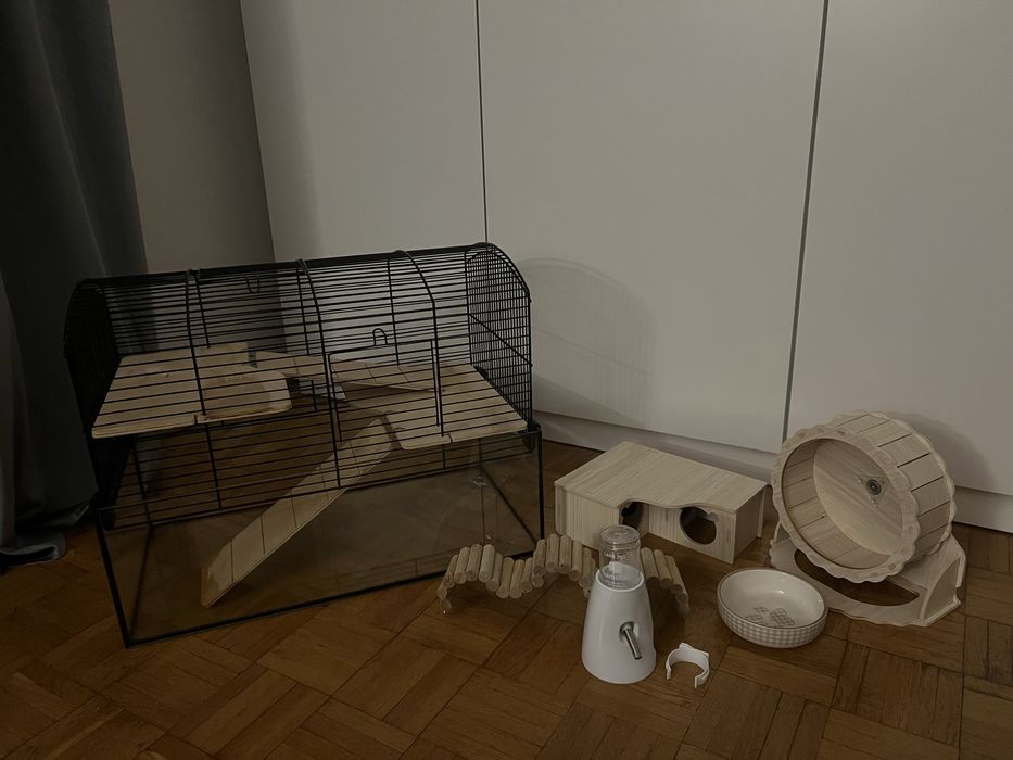 Klatka dla chomika z akcesoriami
