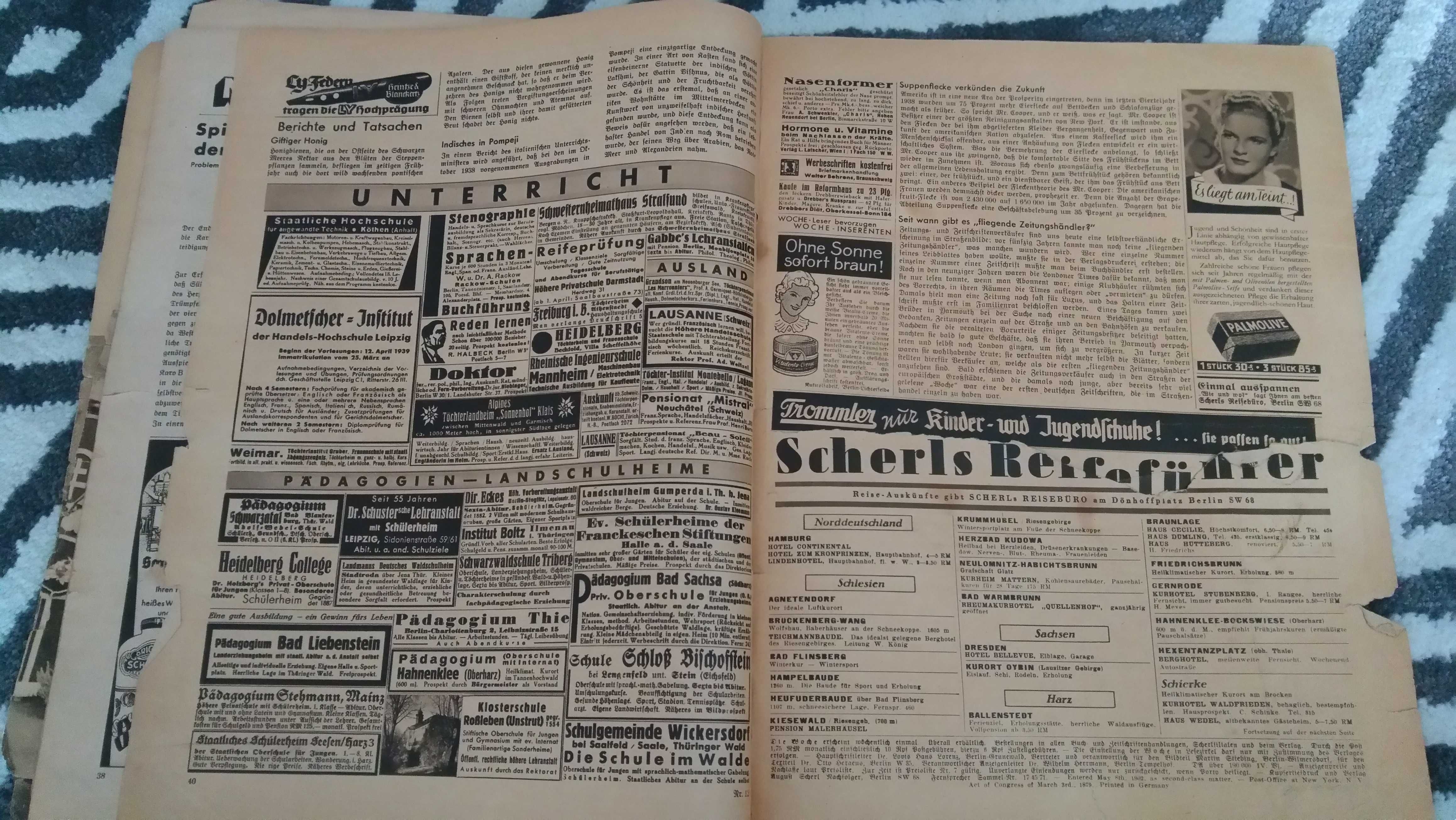 III rzesza niemiecka gazeta propaganda Die Woche marzec 1939
