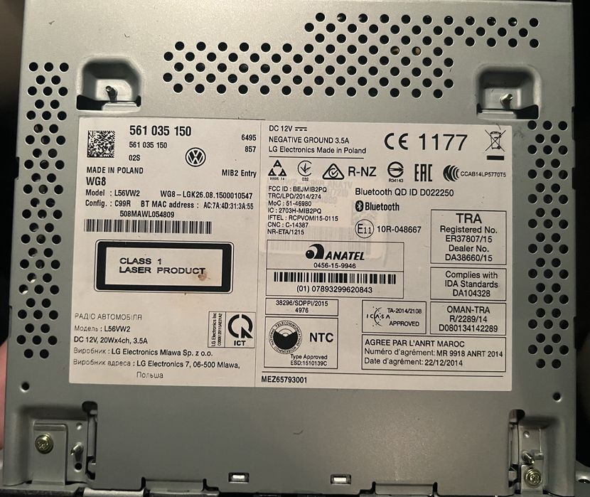 Автомагнітола VAG 561035150