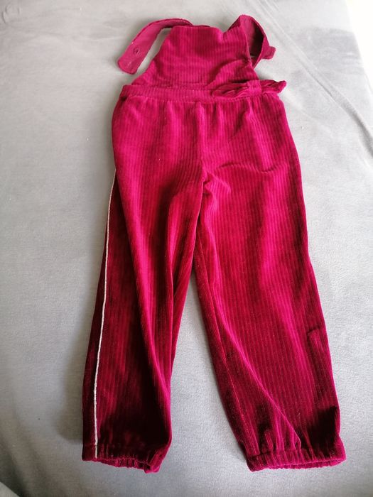 Zestaw spodni leginsów ogrodniczki ocieplane 98 104