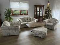 Komplet wypoczynkowy sofa+fotele i pufa