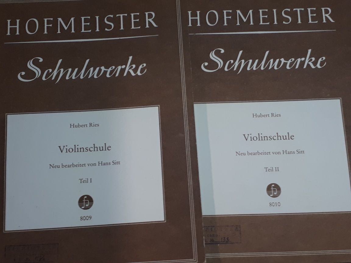 Ноты для Скрипки
Hubert Ries
Hormeister Schulwerke
Violinschule
Том 1