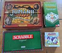 Gry planszowe Scrabble Jumanji konikowo cena za całość