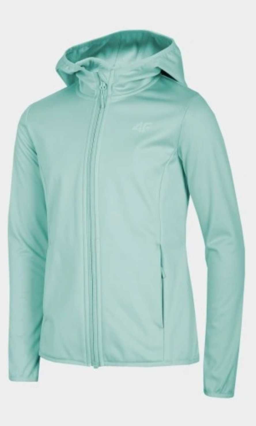Kurtka dziewczęca 4F softshell mięta 164