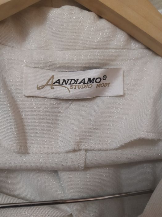 Andiamo żakiet  46 50 srebrzysty