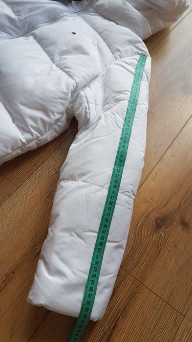 Tommy Hilfiger Ess kurtka płaszcz damski biały ciepły zimowy S / M