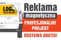 Reklama magnetyczna na samochód magnesy banery ulotki wizytówki druk