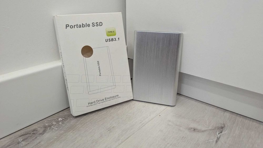 Зовнішній SSD 2TB ультратонкий портативний накопичувач USB 3.1, Type-C