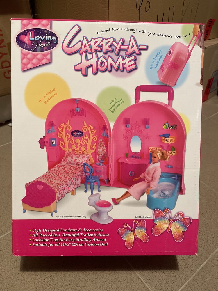 Domek walizka dla lalek typu Barbie