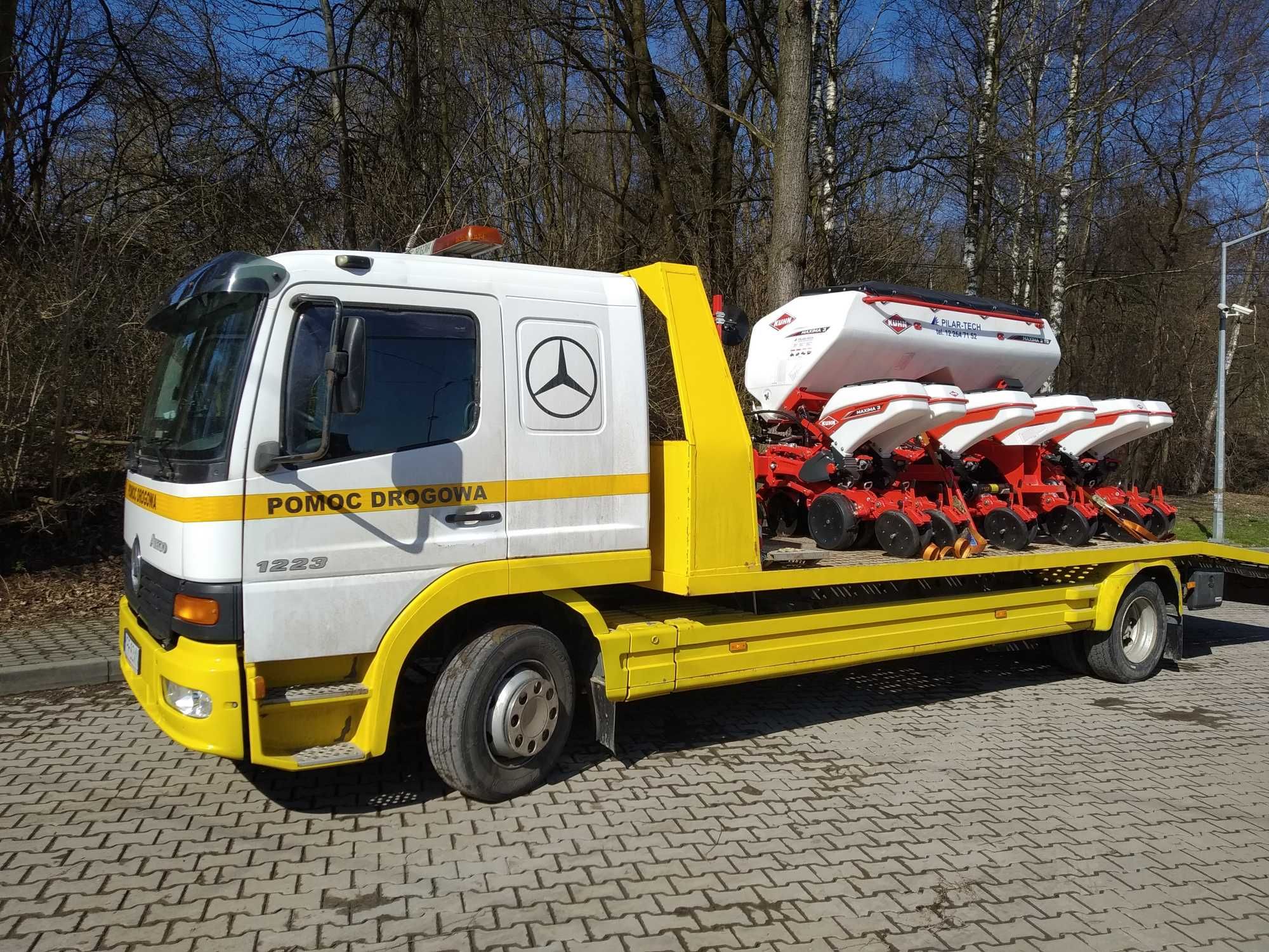 Transport maszyn- 15 ton, laweta z wciągarką, Kraków-Proszowice-Polska